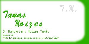tamas moizes business card