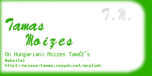 tamas moizes business card